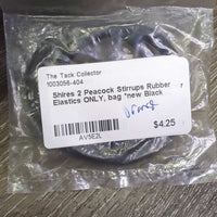 2 Peacock Stirrups Rubber Elastics ONLY, bag *new
