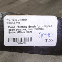 Boot Polishing Brush *gc, chipped, edge scrapes, bent bristles
