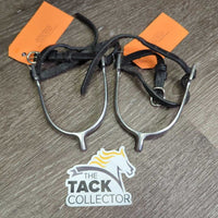 Pr POW Spurs, Narrow Thick Leather Spur Straps *vgc/xc, clean & mnr dirt, mnr scratches
