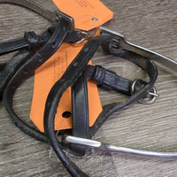 Pr POW Spurs, Narrow Thick Leather Spur Straps *vgc/xc, clean & mnr dirt, mnr scratches
