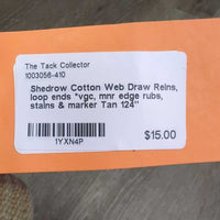 Cotton Web Draw Reins, loop ends *vgc, mnr edge rubs, stains & marker
