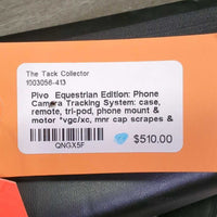 Equestrian Edition: Phone Camera Tracking System: case, remote, tri-pod, phone mount & motor *vgc/xc, mnr cap scrapes & dust, NO Charge Cord, WORKS
