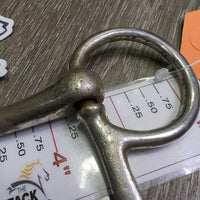 Thin Half Cheek Snaffle Bit *fair, v.loose cheeks, rusty, pitted
