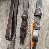 Rsd Bridle, Braided Reins *gc, NO noseband, clean, mnr edge scrapes, stiff, creases, modified reins, throat & cheeks
