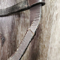 Rsd Bridle, Braided Reins *gc, NO noseband, clean, mnr edge scrapes, stiff, creases, modified reins, throat & cheeks

