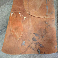Farrier Chaps *gc/fair, stains, residue, glue, rubs, dirt
