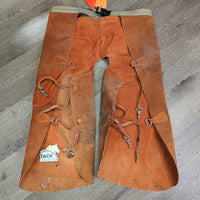 Farrier Chaps *gc/fair, stains, residue, glue, rubs, dirt
