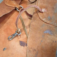 Farrier Chaps *gc/fair, stains, residue, glue, rubs, dirt
