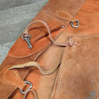 Farrier Chaps *gc/fair, stains, residue, glue, rubs, dirt
