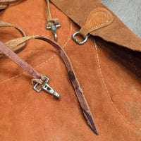 Farrier Chaps *gc/fair, stains, residue, glue, rubs, dirt
