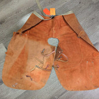 Farrier Chaps *gc/fair, stains, residue, glue, rubs, dirt
