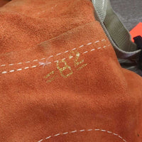 Farrier Chaps *gc/fair, stains, residue, glue, rubs, dirt
