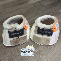 Ribbed Rubber Bell Boots, velcro *gc/fair, dirty, stained, clumpy, rips/cracks
