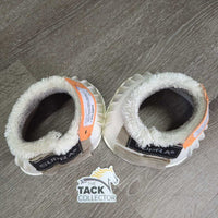 Ribbed Rubber Bell Boots, velcro *gc/fair, dirty, stained, clumpy, rips/cracks

