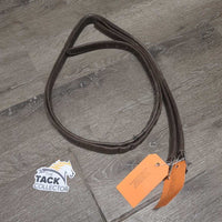 Narrow Thick Nylon Lined Stirrup Leathers *gc/fair, v.rubbed & torn, faded, dents, hole/torn edge
