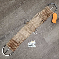 Straight Mohair String Cinch, d rings *vgc/gc, clean, hair, stained/dingy
