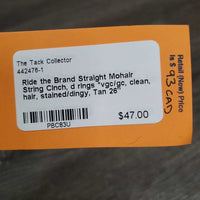 Straight Mohair String Cinch, d rings *vgc/gc, clean, hair, stained/dingy
