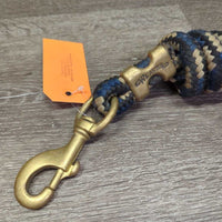 Round Nylon Lead Rope, Brass Snap *gc, dirt, rubs, stains, threads
