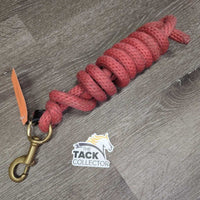 Nylon Lead Rope *fair, TIED end, tape, faded, rubs, snags, rubs, frays
