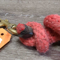 Nylon Lead Rope *fair, TIED end, tape, faded, rubs, snags, rubs, frays

