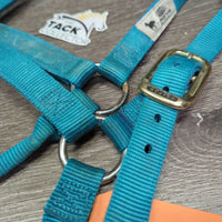Thick Stiff Nylon Halter *gc/fair, dirty, rubs, marker, stains, rubs, frays
