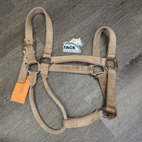 Thick Stiff Nylon Halter *gc, stains, faded, rubs, frayed edges

