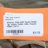 Thick Stiff Nylon Halter *gc, stains, faded, rubs, frayed edges
