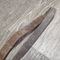Flat Thin Western Leather Strap, Buckle *gc/fair, dirty, rubs, twists, dents
