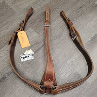 Leather Breastcollar, snap *vgc, mnr dirt, dents, stains, creased & scrapes
