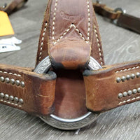 Leather Breastcollar, snap *vgc, mnr dirt, dents, stains, creased & scrapes
