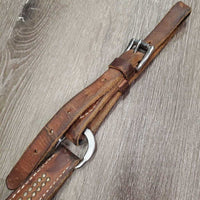 Leather Breastcollar, snap *vgc, mnr dirt, dents, stains, creased & scrapes
