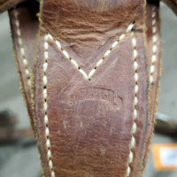 Leather Breastcollar, snap *vgc, mnr dirt, dents, stains, creased & scrapes
