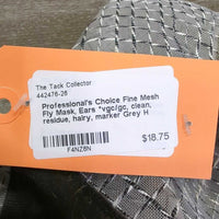 Fine Mesh Fly Mask, Ears *vgc/gc, clean, residue, hairy, marker
