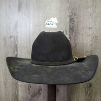 Vintage "Signature Series" Felt Western Hat *gc, rubs. faded, v.dusty, hairy, dirty?stained inner brim
