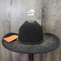 Vintage "Signature Series" Felt Western Hat *gc, rubs. faded, v.dusty, hairy, dirty?stained inner brim
