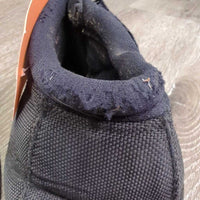 Pr No Turn Bell Boots, velcro *gc, dirt, rubs, holey top edges, threads, hair

