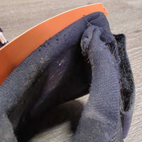 Pr No Turn Bell Boots, velcro *gc, dirt, rubs, holey top edges, threads, hair
