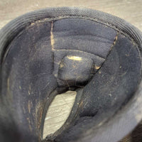 Pr No Turn Bell Boots, velcro *gc, dirt, rubs, holey top edges, threads, hair
