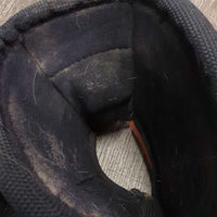 Pr No Turn Bell Boots, velcro *gc, dirt, rubs, holey top edges, threads, hair
