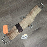 27 Mohair String Cinch, 2 D Rings, Keeper *gc, rubs, hairy, stains, frays, stains
