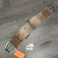 27 Mohair String Cinch, 2 D Rings, Keeper *gc, rubs, hairy, stains, frays, stains
