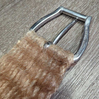 27 Mohair String Cinch, 2 D Rings, Keeper *gc, rubs, hairy, stains, frays, stains
