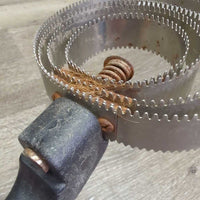 4 Blade Double Sided Round Shedding Blade, handle *fair, bent, rusty, scrapes
