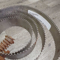 4 Blade Double Sided Round Shedding Blade, handle *fair, bent, rusty, scrapes

