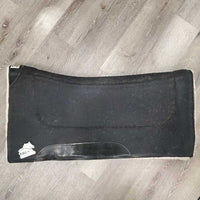 Contoured Western Wool & Fleece Saddle Pad *gc, rubs, dents, hair, dirt, stain, older, spots, thin spots, warped
