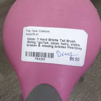 Hard Bristle Tail Brush, String *gc/fair, clean, hairy, stains, broken & missing bristles

