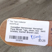 Horsehair Face Brush *vgc, clean, mnr bent bristles, marker, edge rubs
