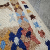 Woven Wool Western Saddle Blanket *vgc, mnr hair, dirt, pulled threads, fading, stains, rubs

