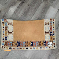 Woven Wool Western Saddle Blanket *vgc, mnr hair, dirt, pulled threads, fading, stains, rubs
