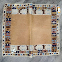 Woven Wool Western Saddle Blanket *vgc, mnr hair, dirt, pulled threads, fading, stains, rubs
